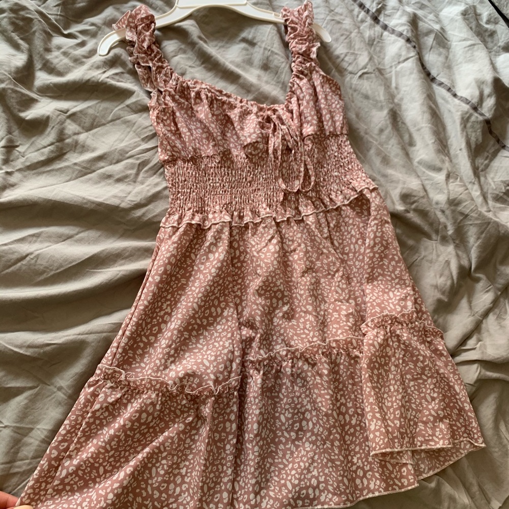 Size medium pink leopard dress